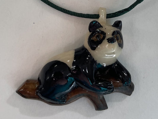 Tagua Jewelry Necklace Panda Bear Pendant Panama