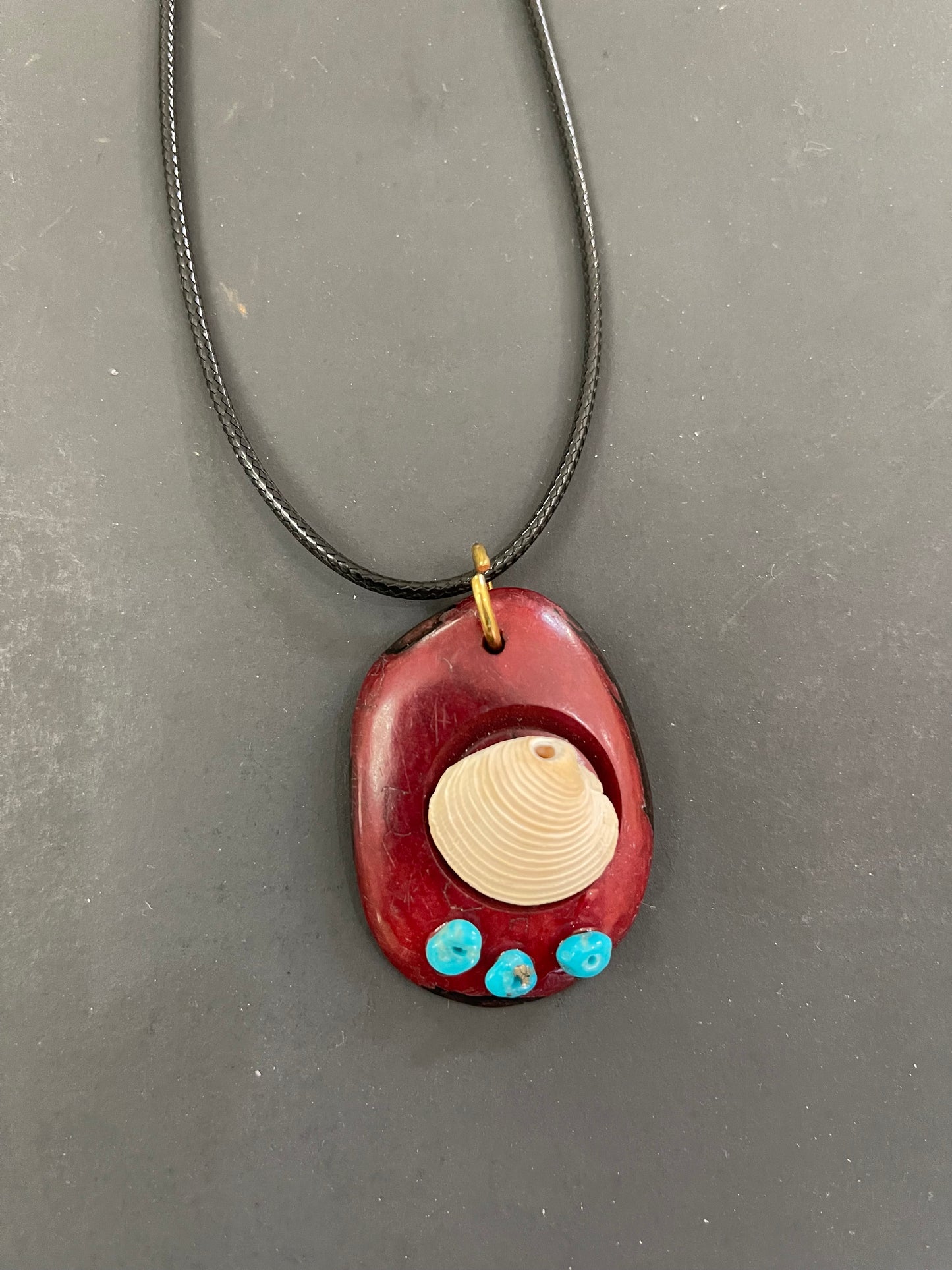 Tagua Jewelry Necklace Seashell Pendant Panama