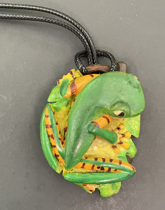 Tagua Jewelry Necklace Tree Frog Pendant Panama