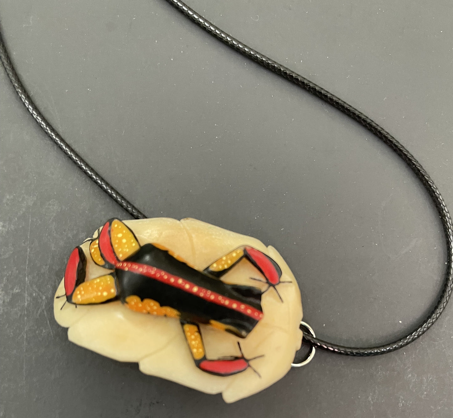 Tagua Jewelry Necklace Poison Dart Frog Pendant Panama