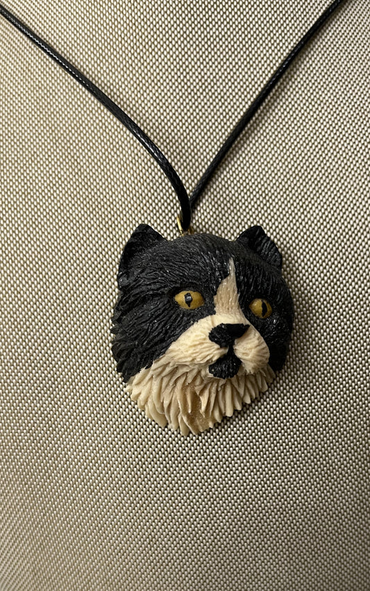 Copy of Golden Eye Kitty Cat Tagua Necklace Jewelry  Pendant Panama