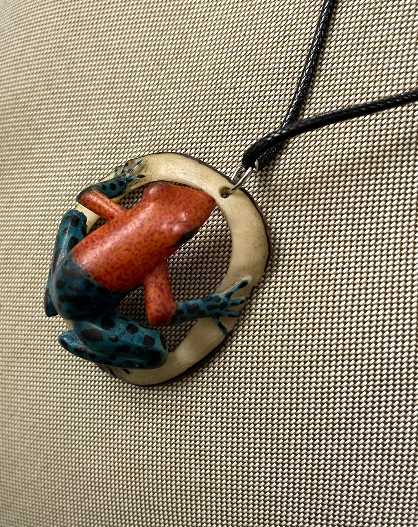 Poison Dart Frog Tagua Necklace Jewelry Pendant Panama