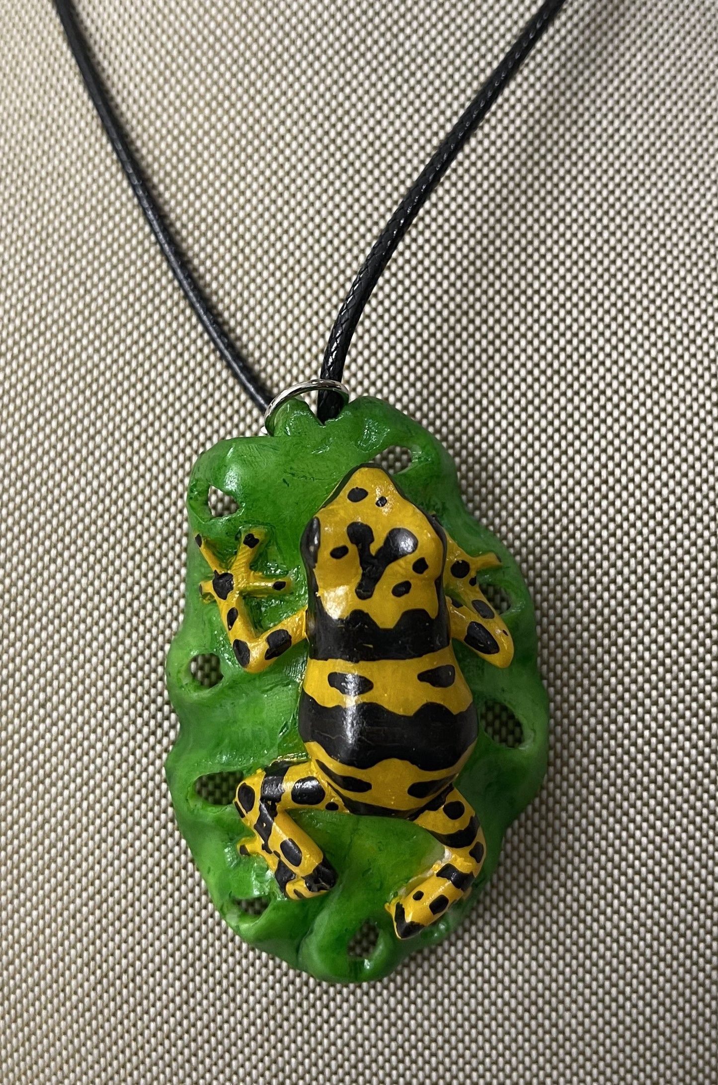 Poison Dart Frog Tagua Necklace Jewelry Pendant Panama