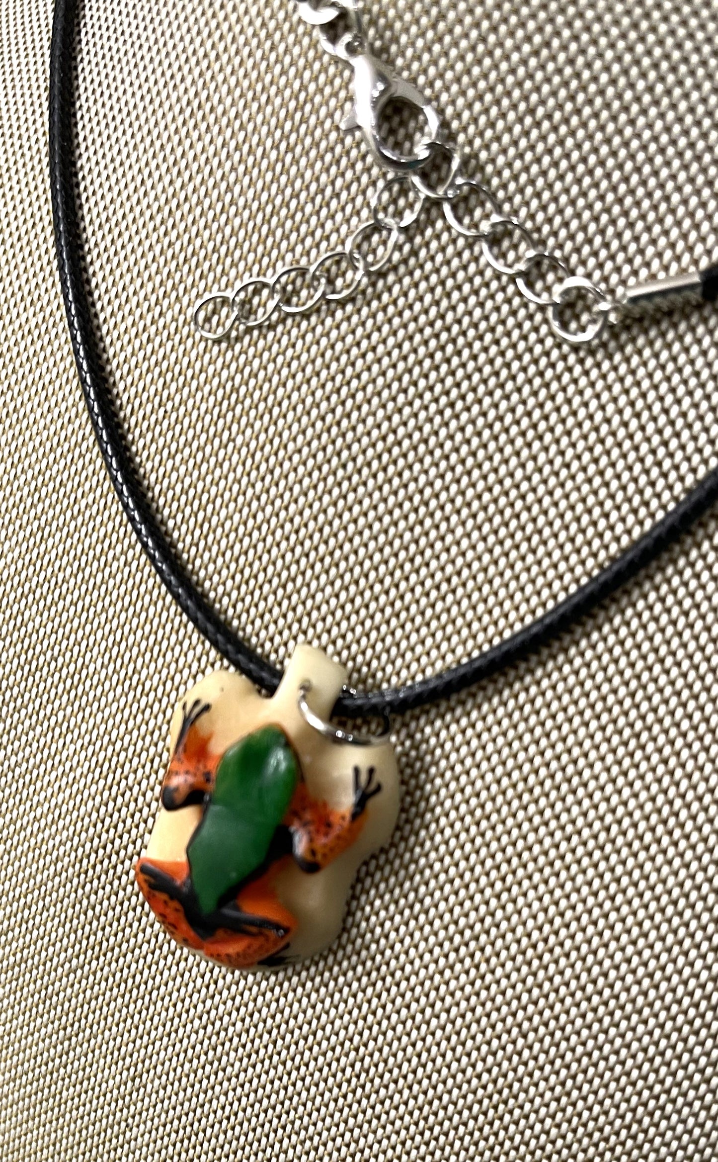 Poison Dart Frog Tagua Necklace Jewelry Pendant Panama