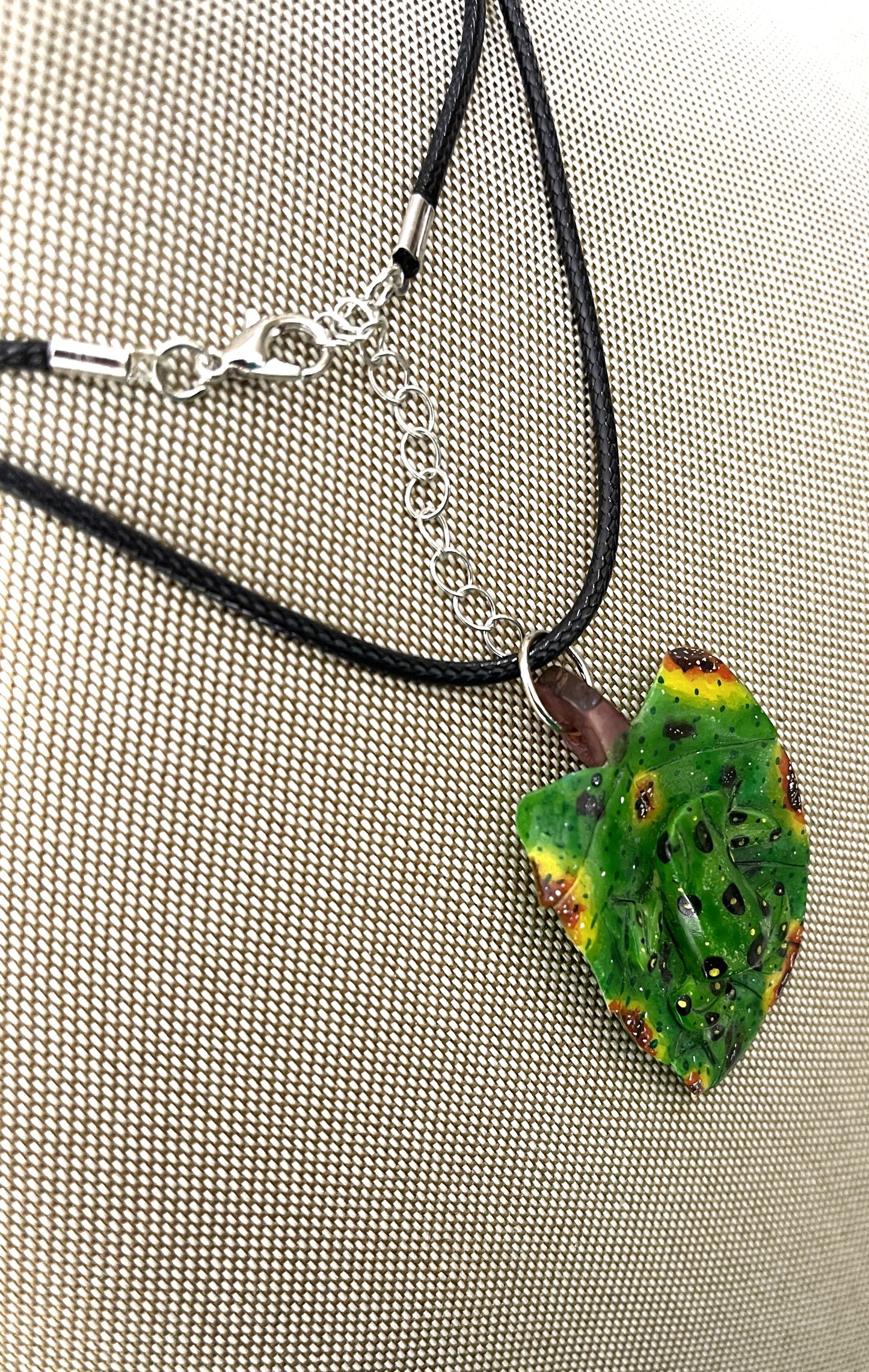 Green Poison Dart Frog Tagua Necklace Pendant Panama
