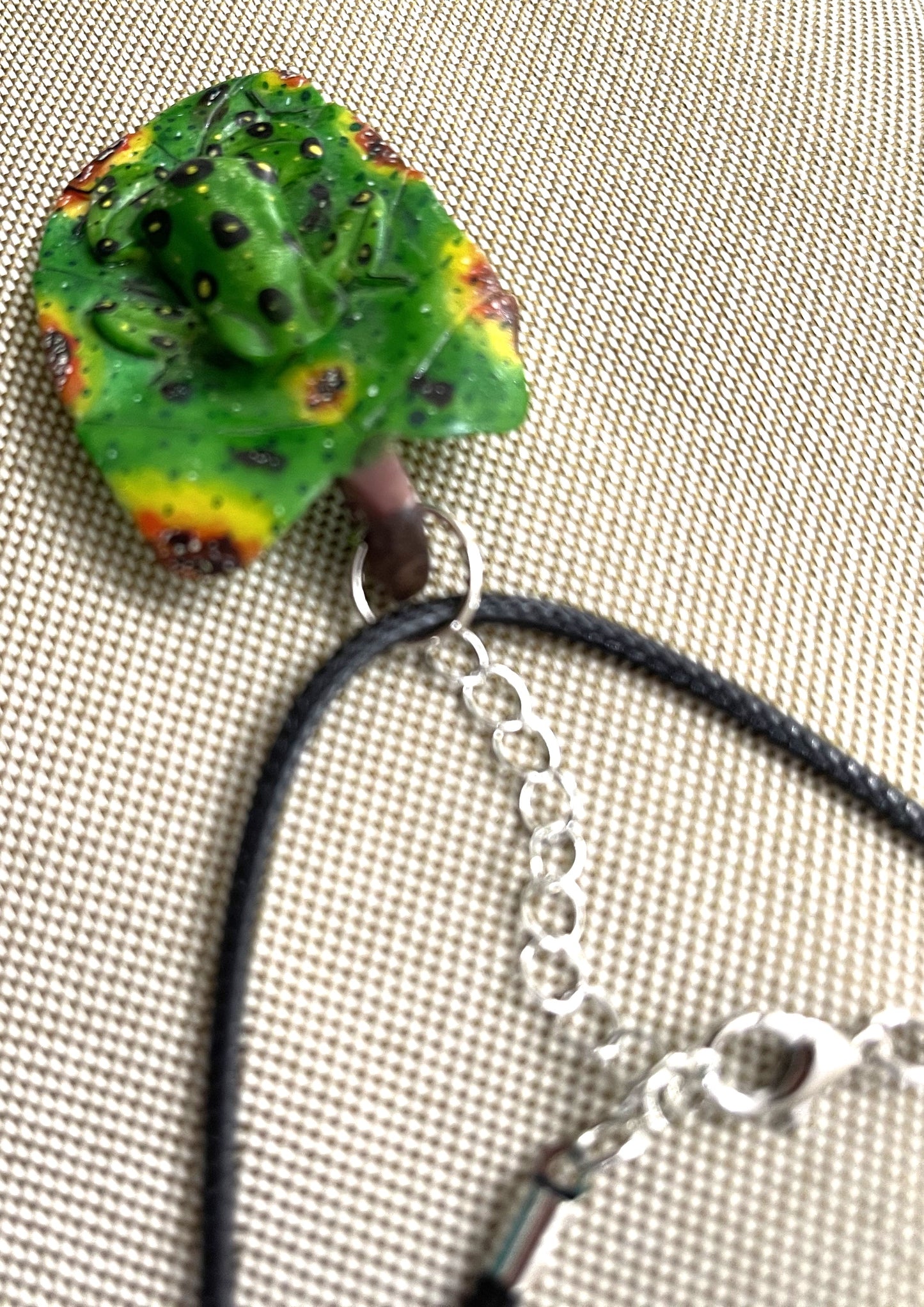 Green Poison Dart Frog Tagua Necklace Pendant Panama
