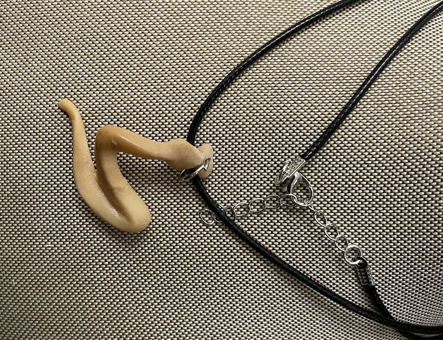 White Snake Tagua Necklace Pendant Panama