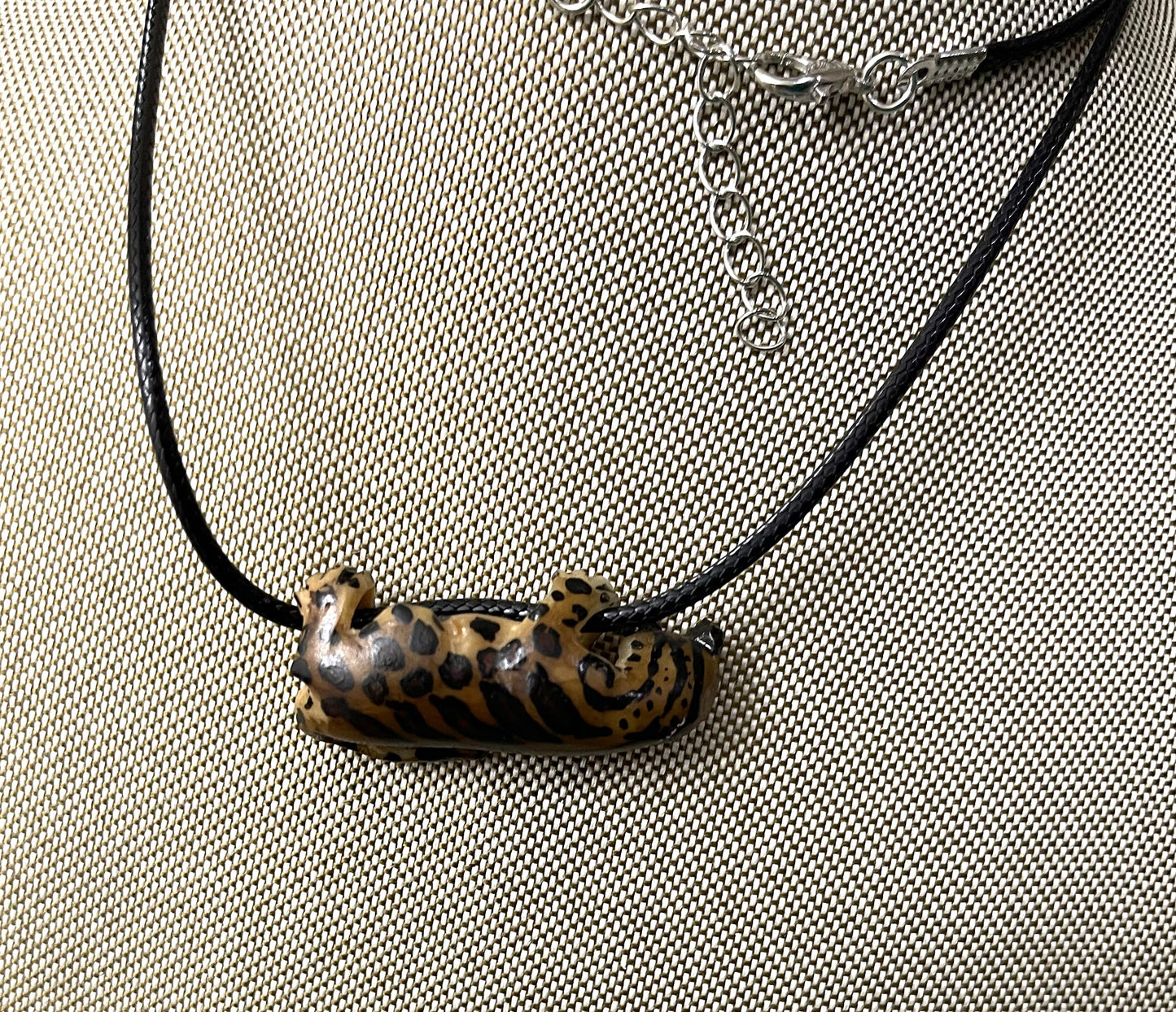 Jaguar Cat Tagua Necklace Pendant Panama