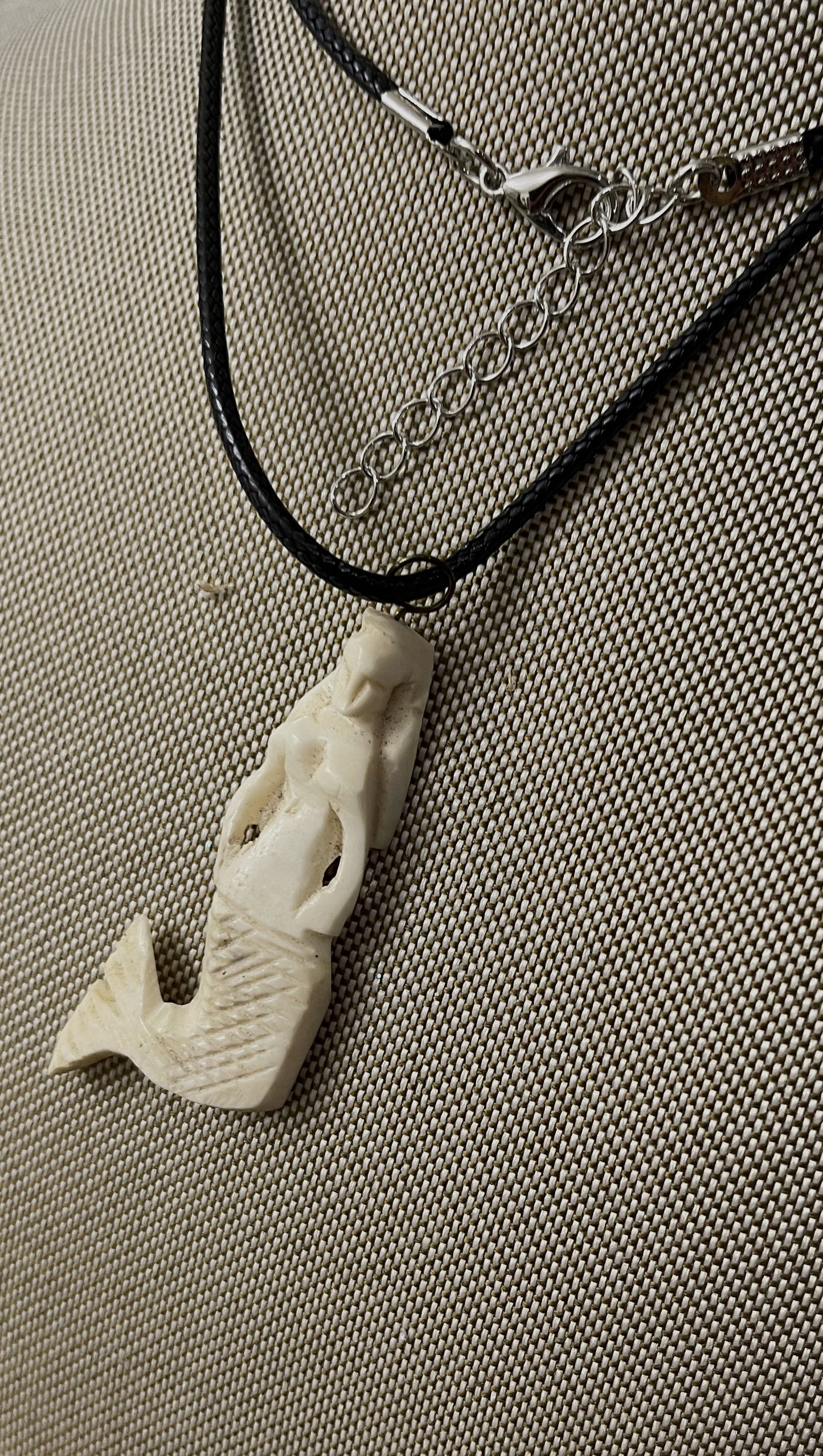 Mermaid Tagua Necklace Pendant Ecuador