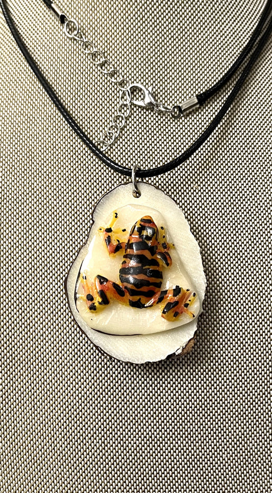 Poison Dart Frog Tagua Necklace Jewelry Pendant Panama