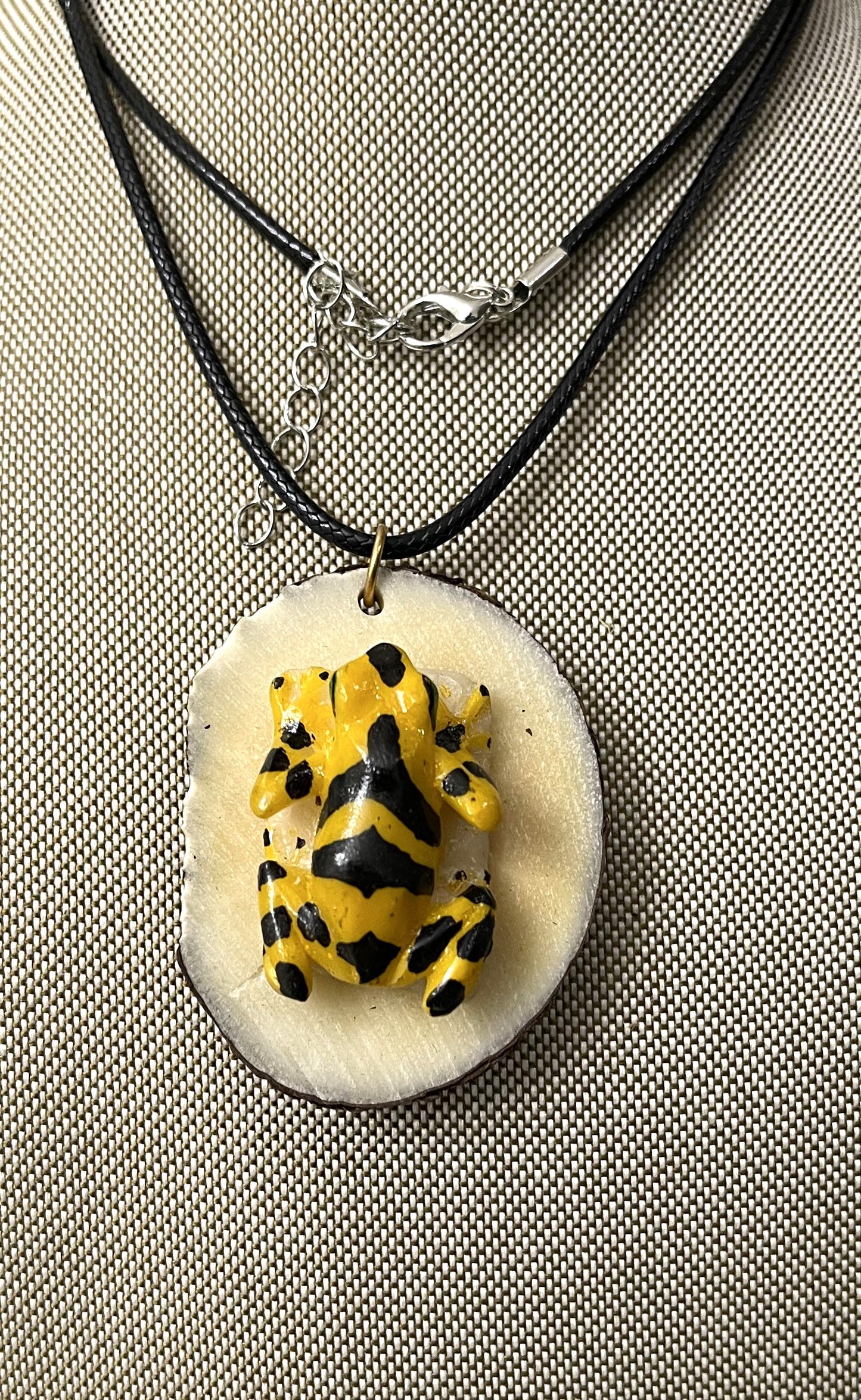 Poison Dart Frog Tagua Necklace Jewelry Pendant Panama