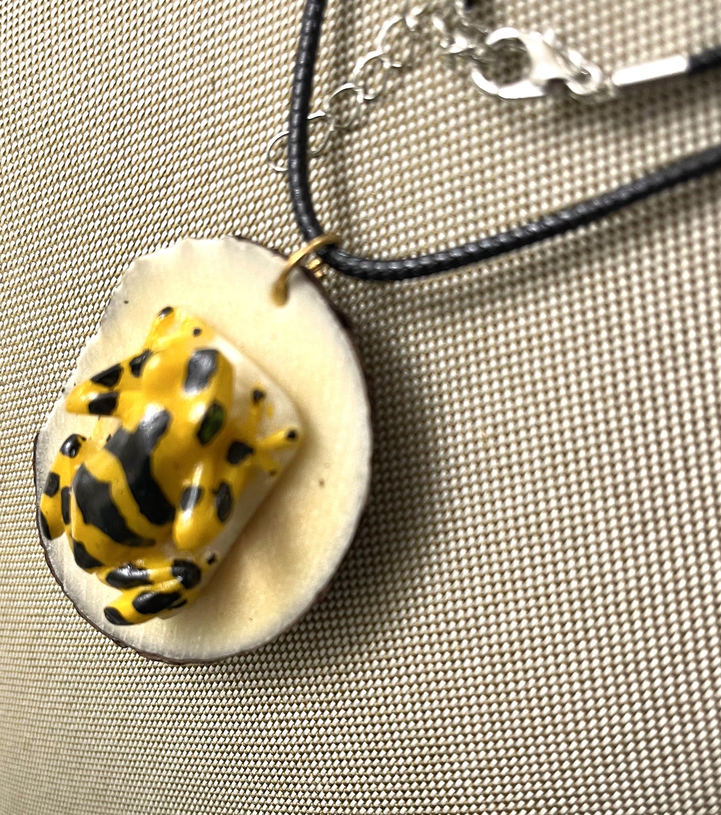 Poison Dart Frog Tagua Necklace Jewelry Pendant Panama