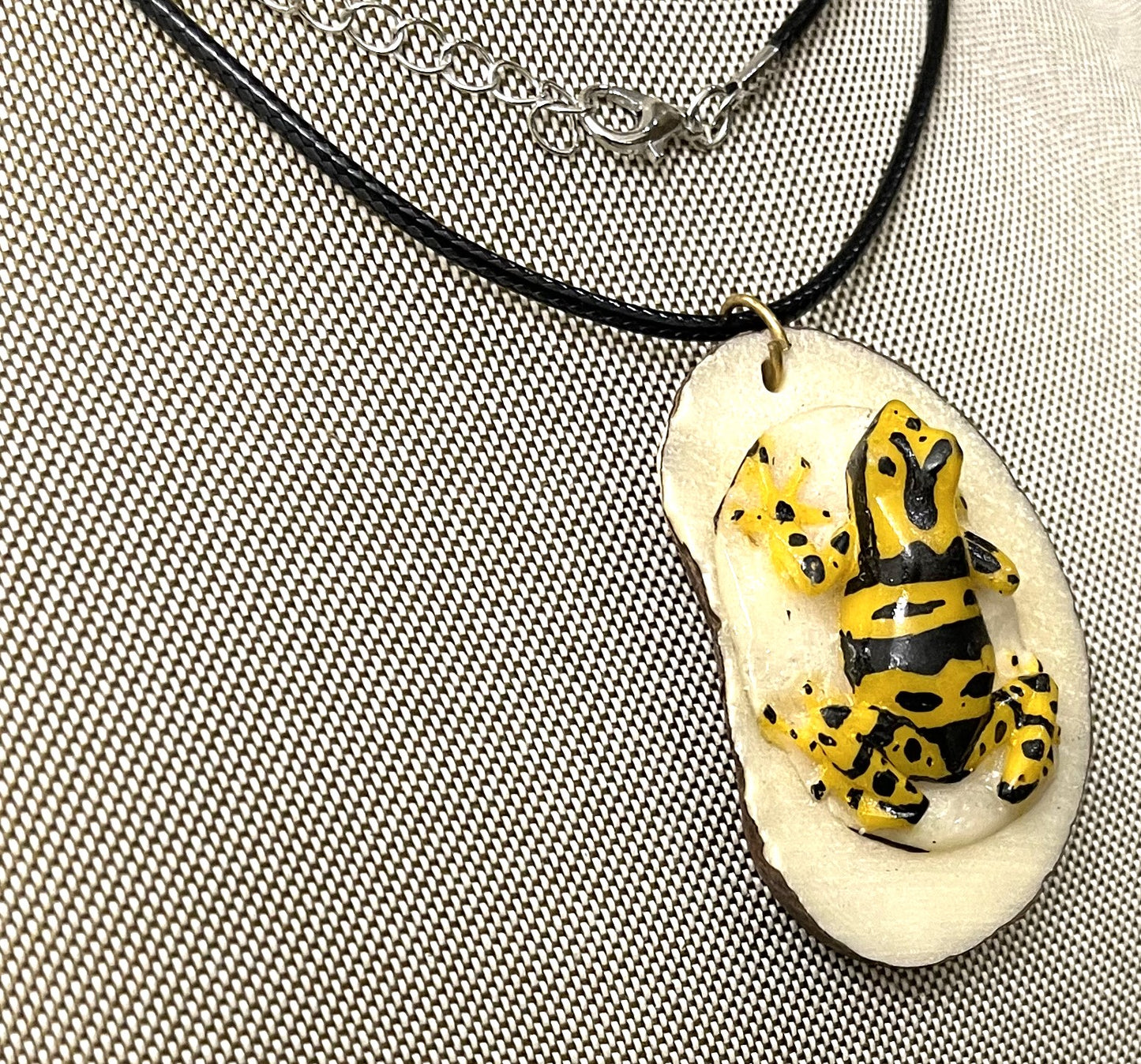 Poison Dart Frog Tagua Necklace Jewelry Pendant Panama