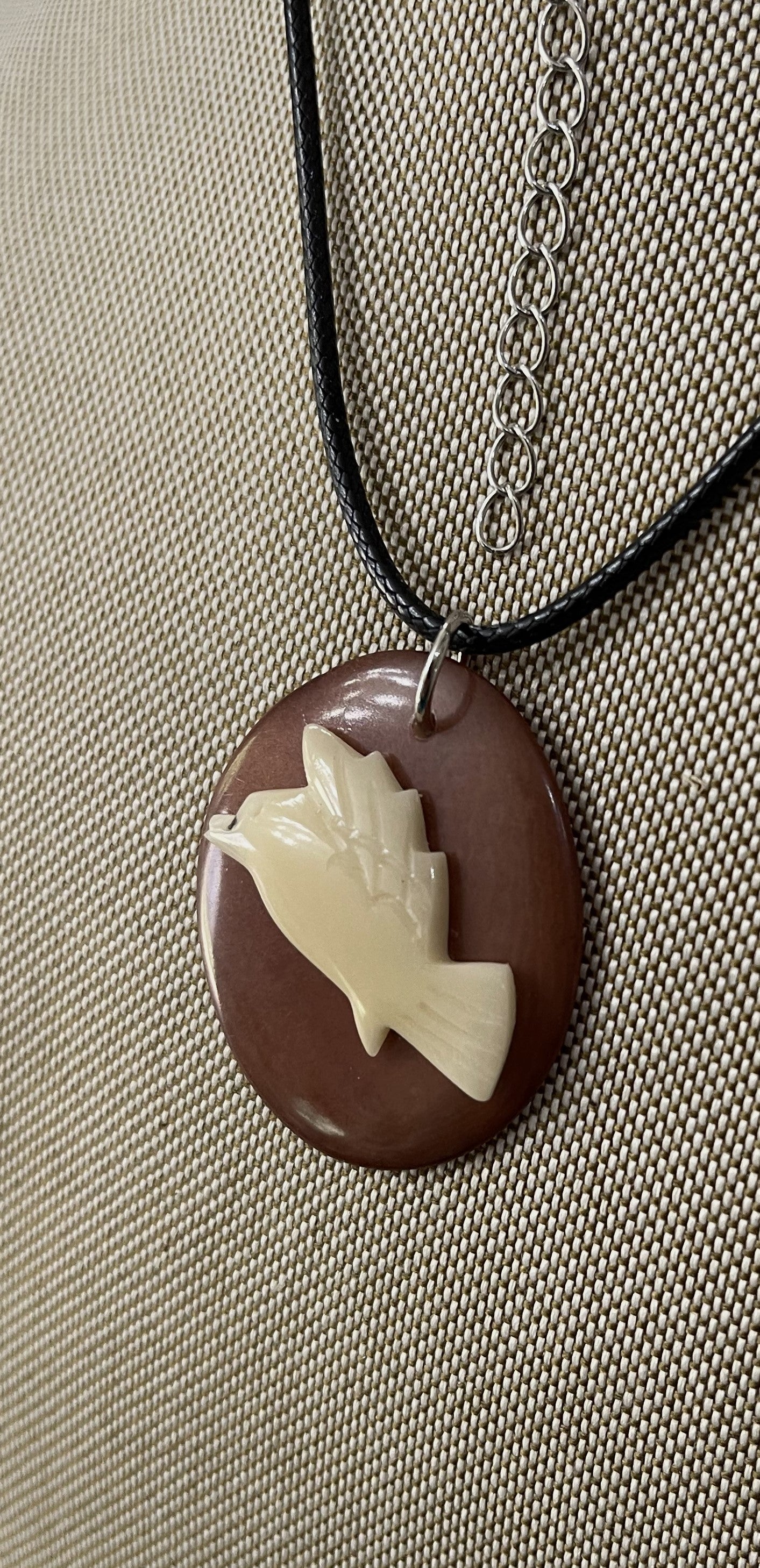 White Dove Tagua On Tagua Necklace Jewelry Pendant Panama