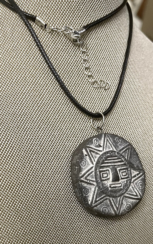 Ceramic Sun God Necklace Pendant Panama
