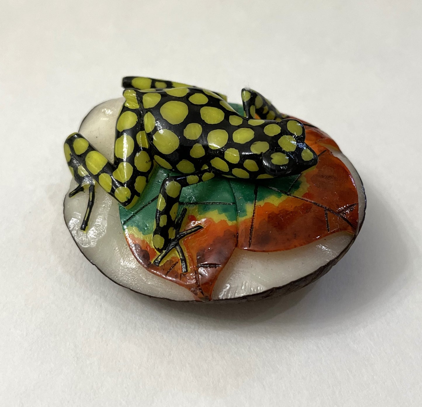 Poison Dart Frog Tagua Carving Rainforest Panama