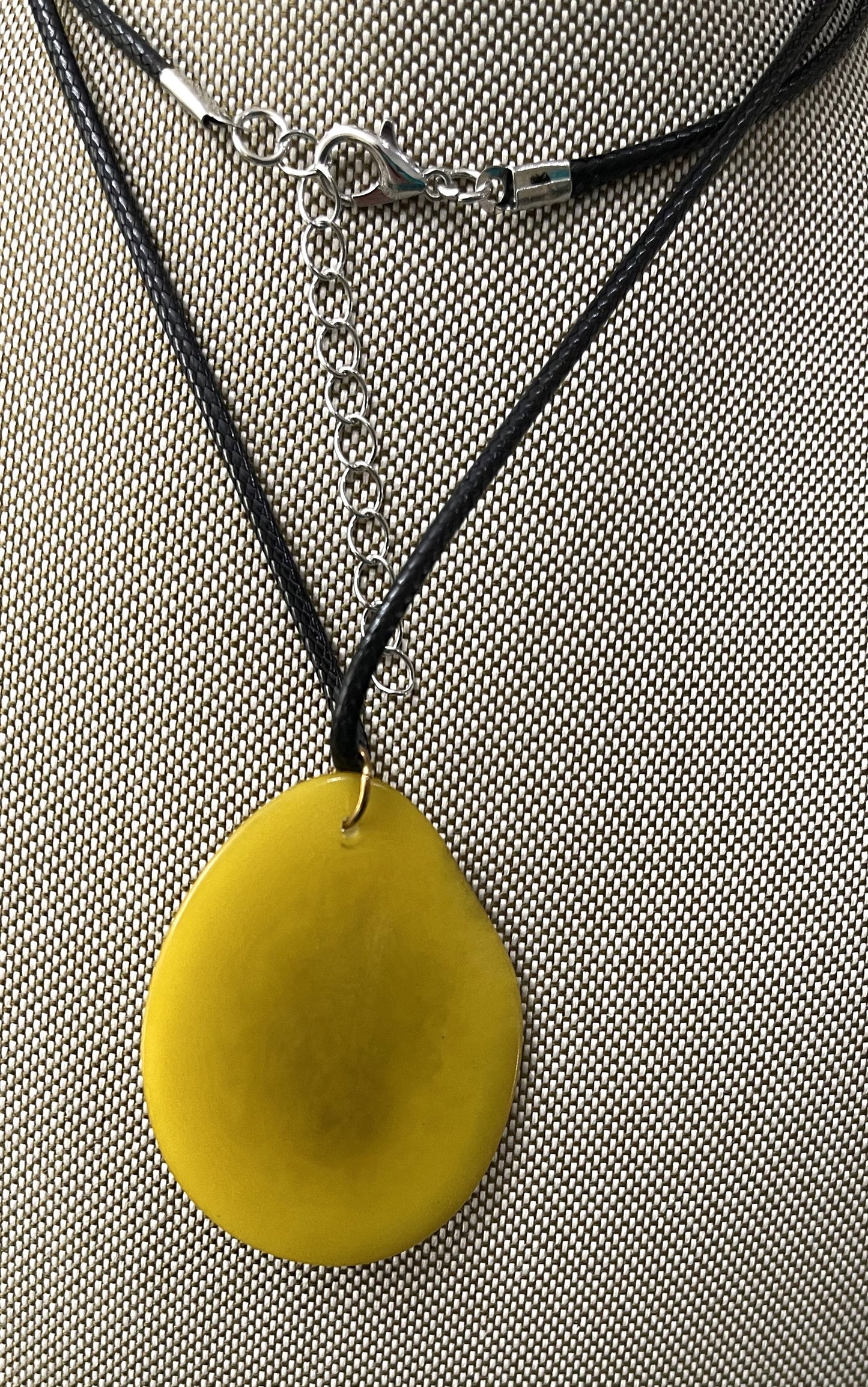 Tagua Carved Kitty Cat On Tagua Necklace Pendant Panama