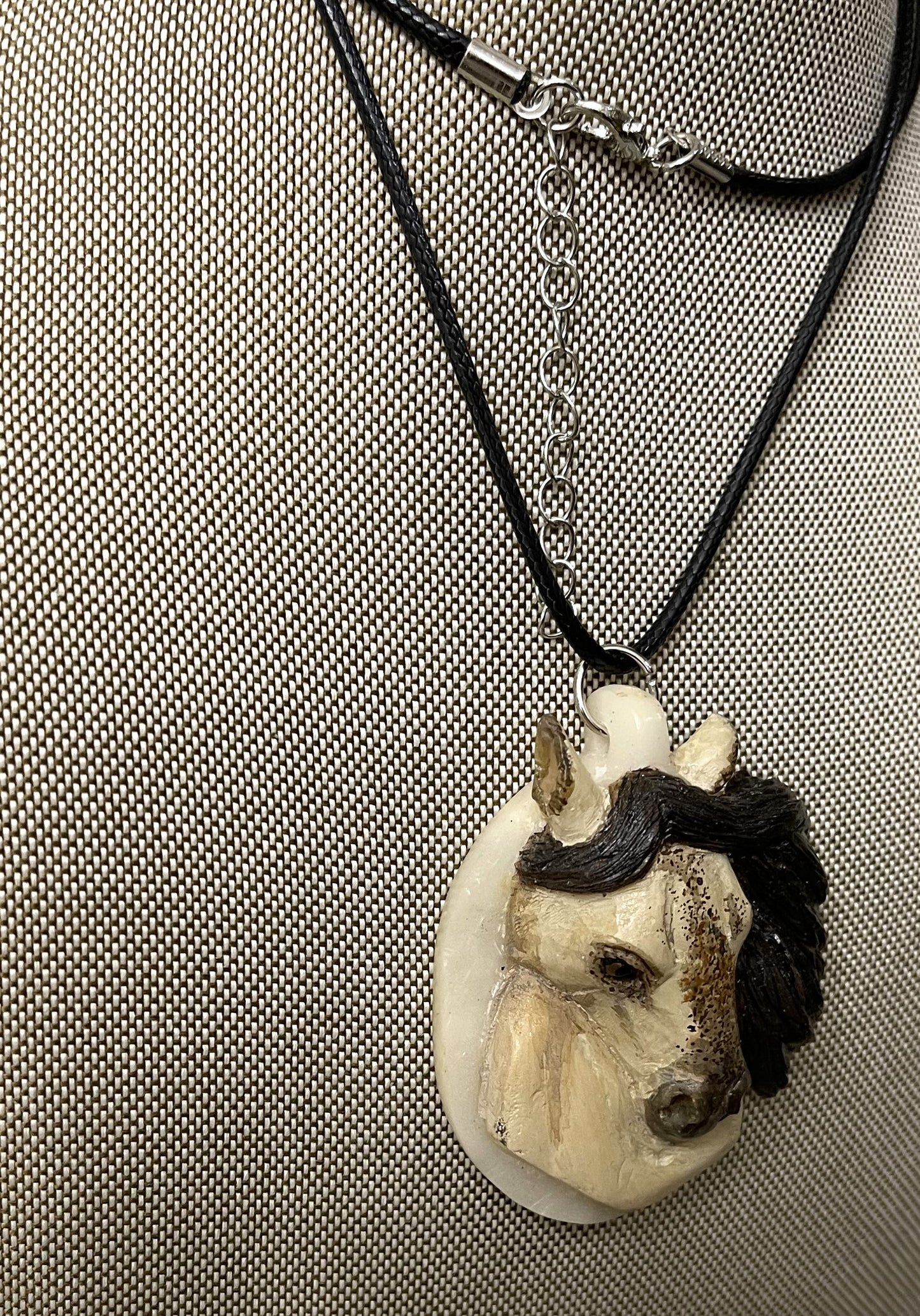 Palomino Pony Horse Carved Necklace Pendant Panama