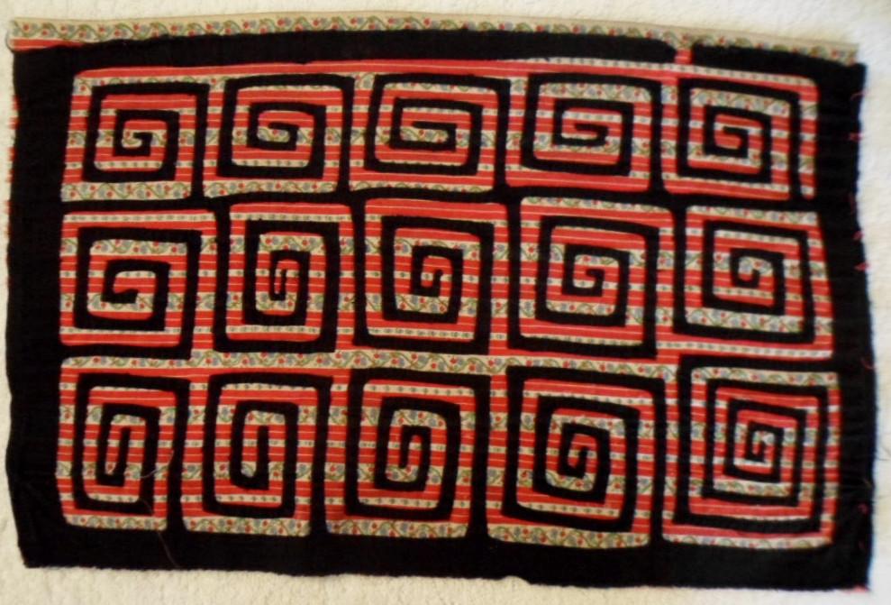 Kuna Indian Hand-Stitch SPECIAL BACKGROUND  Mola-Panama 21042012L