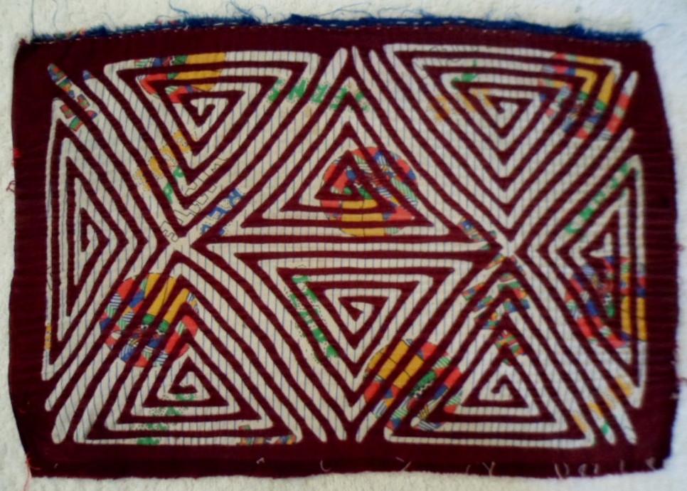 Kuna Indian Hand-Stitch SPECIAL BACKGROUND  Mola-Panama 21042010L