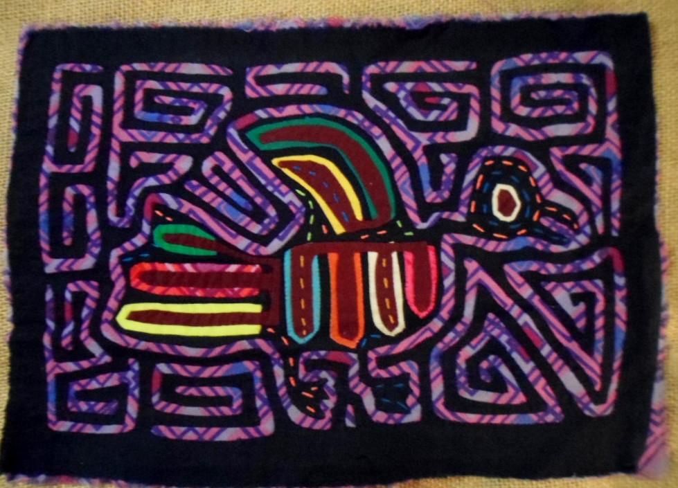 Kuna Indian Hand-Stitch Special Background Mola-Panama 21050702L