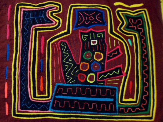Traderbrock Kuna Tribe PREACHER in the PULPIT MOLA-Panama Art 106222