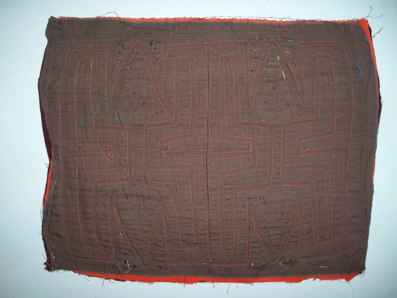 Kuna Indian Hand Sewn Traditional Mola Art-Panama 20102716L