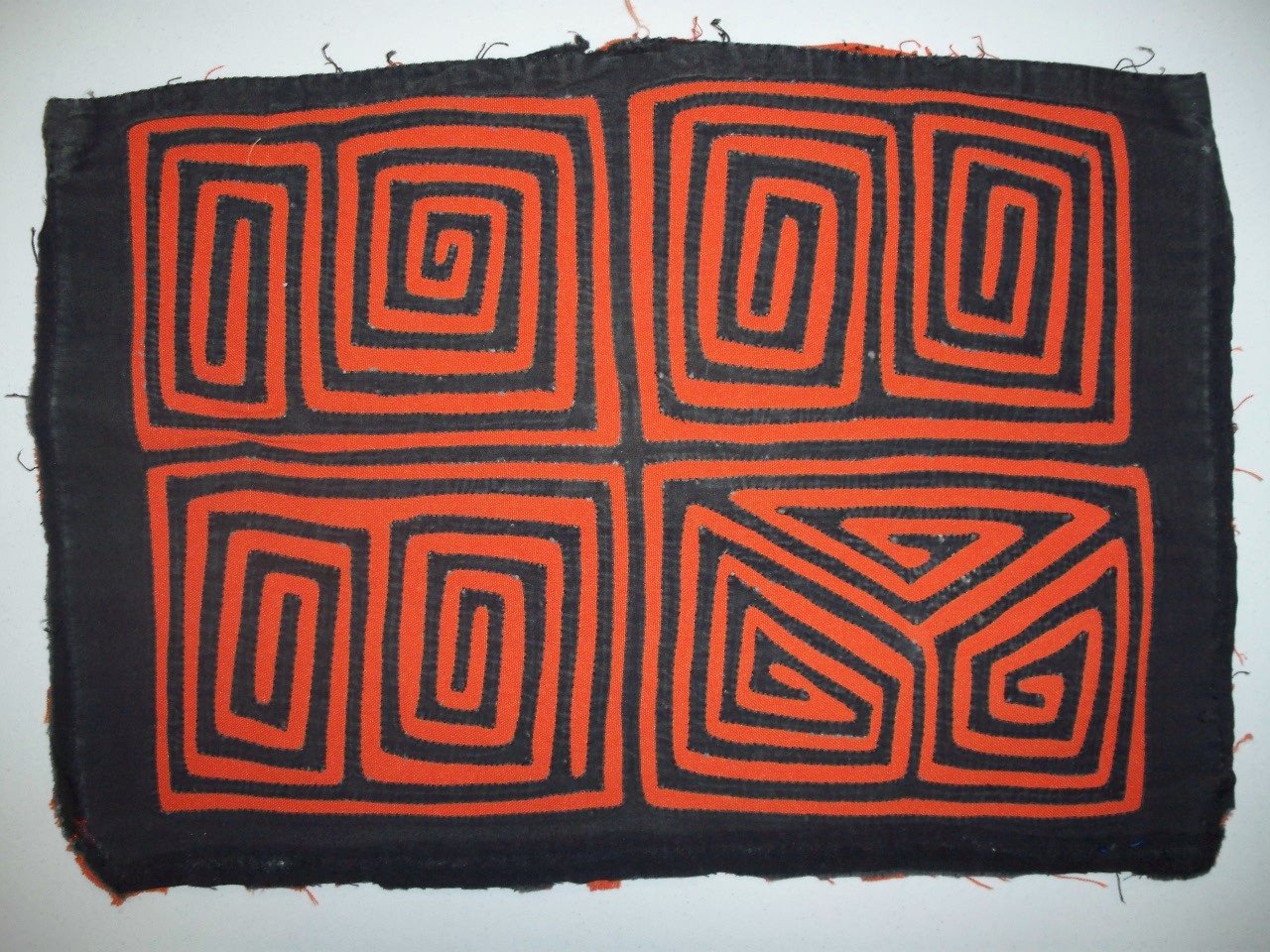 Kuna Indian Hand Sewn Vintage Mola Panama San Blas-20123009L