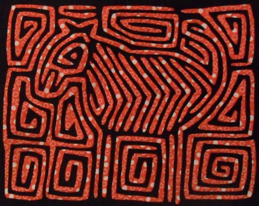 Traderbrock Kuna Indian Hand-Stitch Jungle Jasper II Mola Panama Art 15.72308