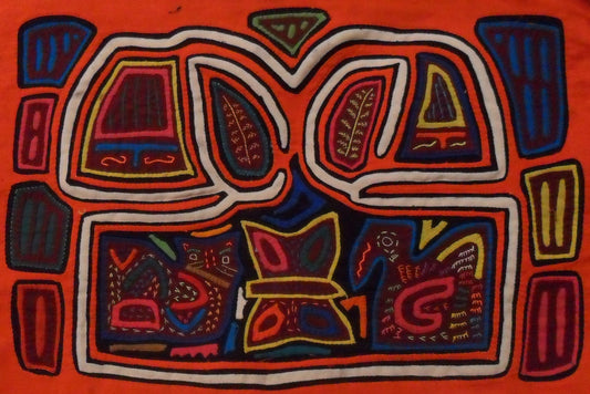 Traderbrock Kuna Indian Hand-Stitched Animal House Mola Panama Art 15.72353