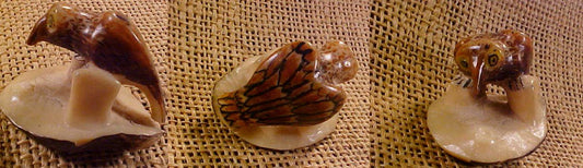 Vintage Wounaan Indian Tagua Nut Owl Carving-Panama 20123052L