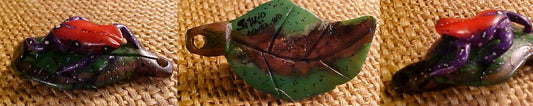 Wounaan Indian Hand Carved Tagua Nut Frog Pendant-Panama 20122850L