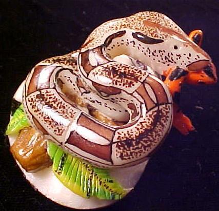 Wounaan Indian Boa Snake Eating Frog Tagua Carving 21042818L