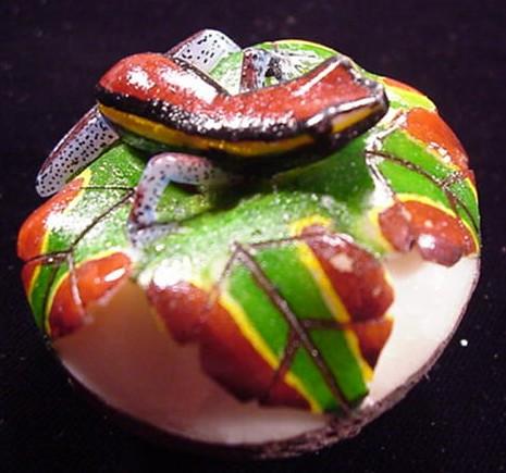 Wounaan Indian Frog Tagua Carving-Panama 21042907L