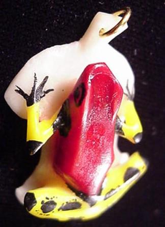 Wounaan Indian Hand carved Frog Tagua Pendant-Panama  20093021L