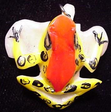 Wounaan Indian Hand Carved Frog Tagua Pendant-Panama  20093022L