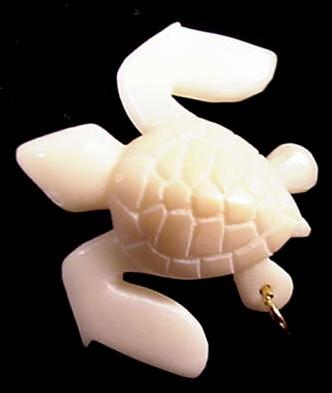 Wounaan Turtle Tagua Pendant Carving Panama