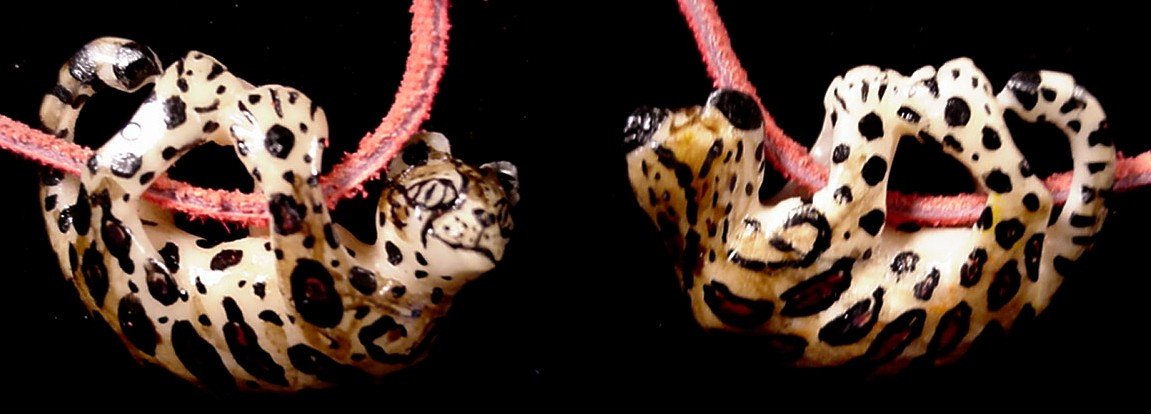 Wounaan Indian Jaguar Tagua Pendant Carving-Panama 21042807L