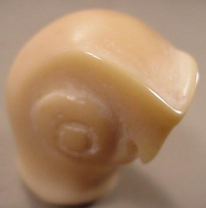 Wounaan Indian Vintage White Owl Tagua Carving-Panama 21042820L