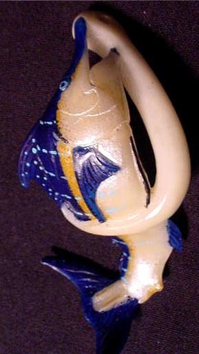 Wounaan Indian Sailfish Tagua Pendant Carving-Panama 21042819L