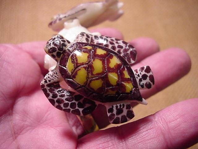 Wounaan Indian 2 Turtle Tagua Nut Carving-Panama 21031312L