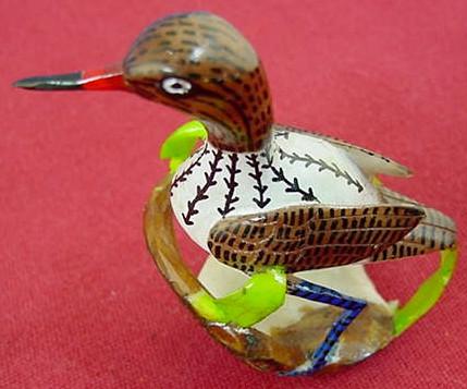 Wounaan Indian Waterbird Tagua Nut Carving-Panama 21031338L