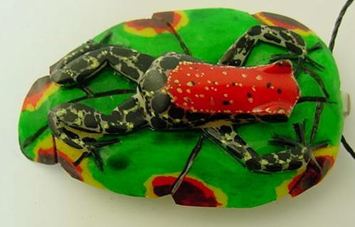 Wounaan Embera Tagua Nut Frog Pendant Necklace-Panama 21031034L