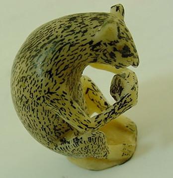 Wounaan Vintage Squirrel Tagua Nut Carving Panama 21031129L