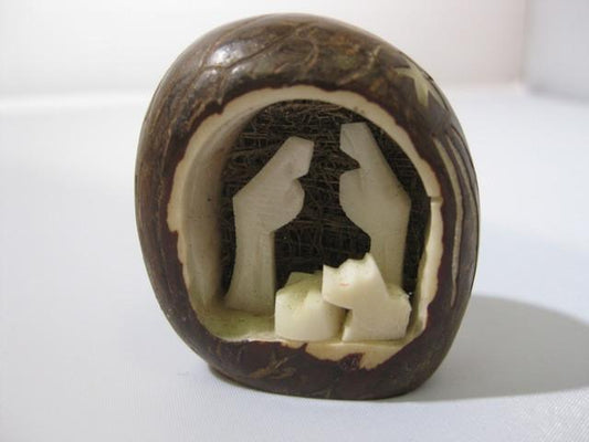 Tagua Nut Carved Baby Jesus Creche Christian - Ecuador 21031028L