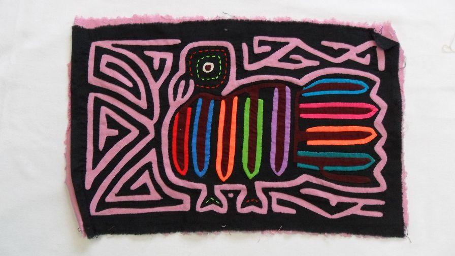Kuna Indian Hand Sewn Turkey Mola Panama Art 20092521L