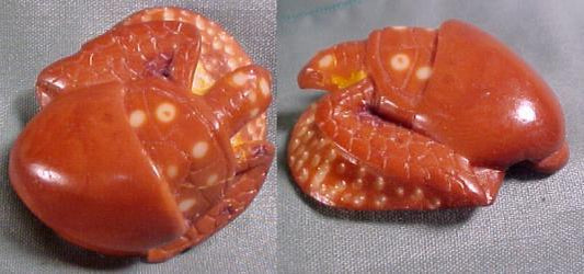 Wounaan Indian Turtle Tagua Nut Pendant Carving-Panama 21062208L