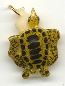 Super Wounaan Indian Turtle Carved Tagua Nut Pendant-Panama 21062509L