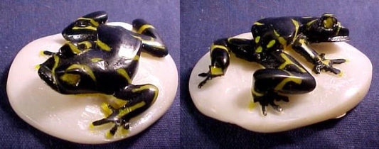 Wouinaan Indian Hand Carved Tagua Nut Frog Pendant-Panama 20121601L