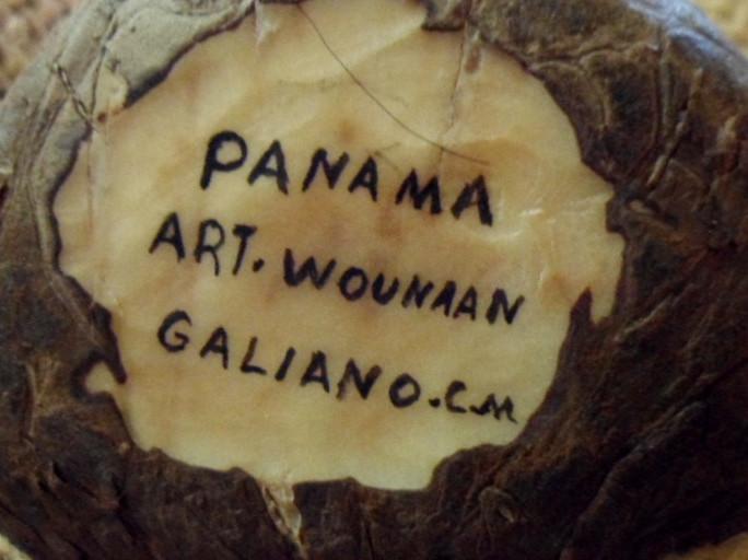 Wounaan Embera Two Poison Dart Frog Tagua Carving-Panama 16021116L